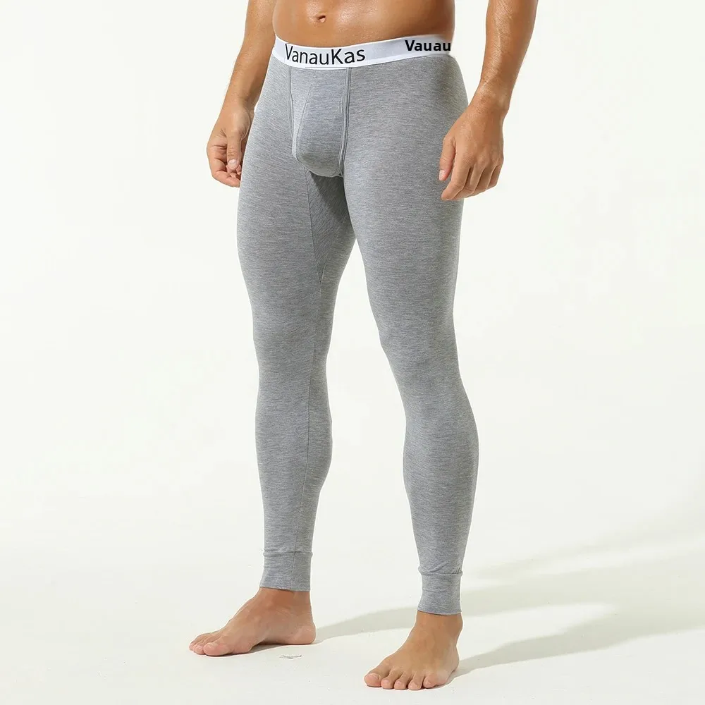 Sous-vêtements thermiques en coton pour hommes, coupe cintrée, longueur cheville, pour l'hiver, chaleur, pantalon de couche de Base d'automne