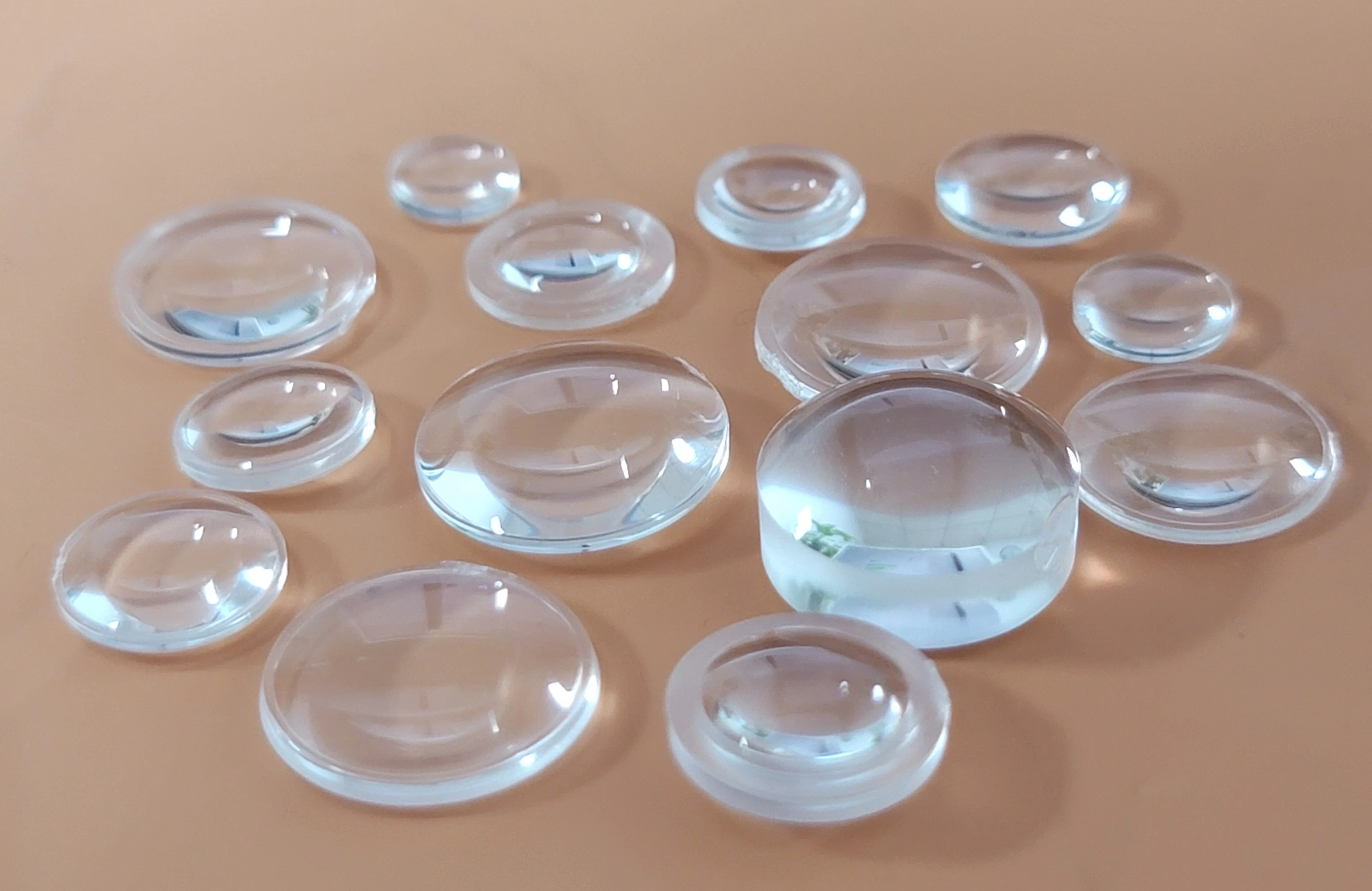 Plastic LED lens Diameter 7mm to 15mm Double Convex lens,Adjustable focus optical lens