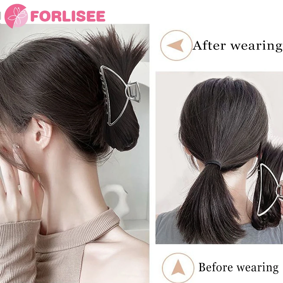 FORLISEE Synthetic Shark Clip Fake Hair Clip Female Ball Head Natural Flower Bud Head Fake Hair Ring