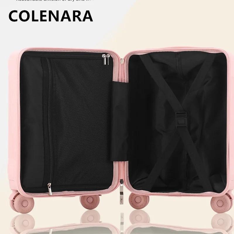 COLENARA PC Suitcase Men's Boarding Box Women's Trolley Case 18 Inches Student Password Box Universal Wheel Rolling Luggage
