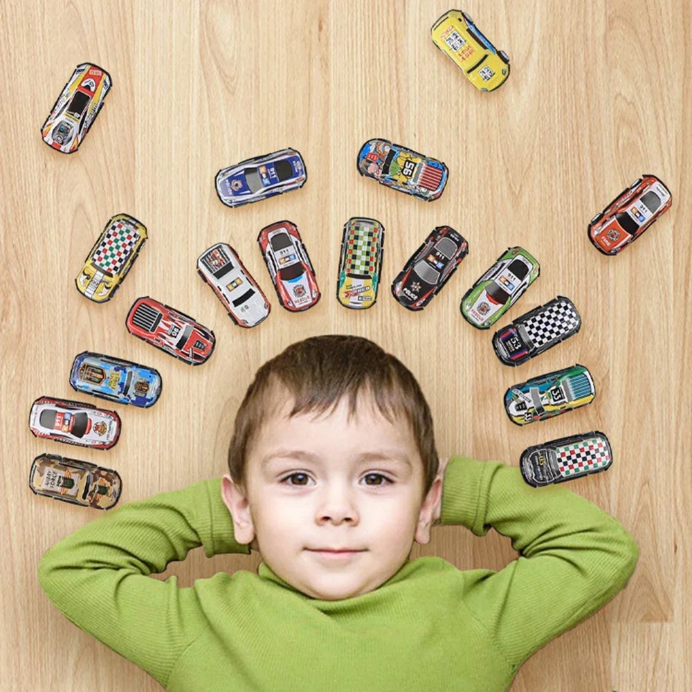 Mini coche extraíble de aleación para niños, juguetes para niños, ciudad, dibujos animados, inercia, modelo de coche de carreras, vehículo fundido a presión para niños y niñas, bolsa de regalo de cumpleaños y Navidad