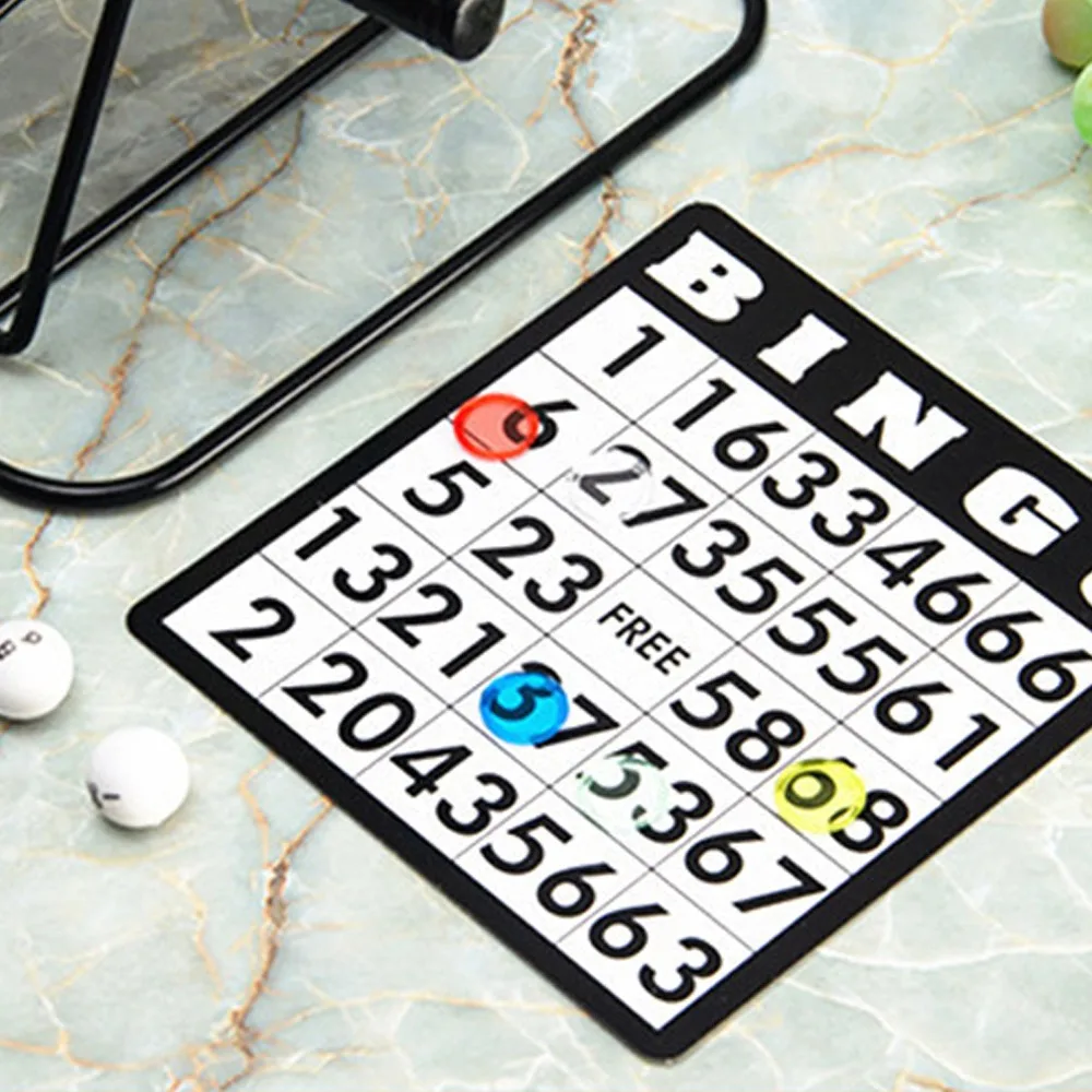 Leisure Game 6 Inch Bingo Machine 75 Balls Manual Operated Lottery Draw Machine Hand Crank Portable Game Prop Annual Meeting