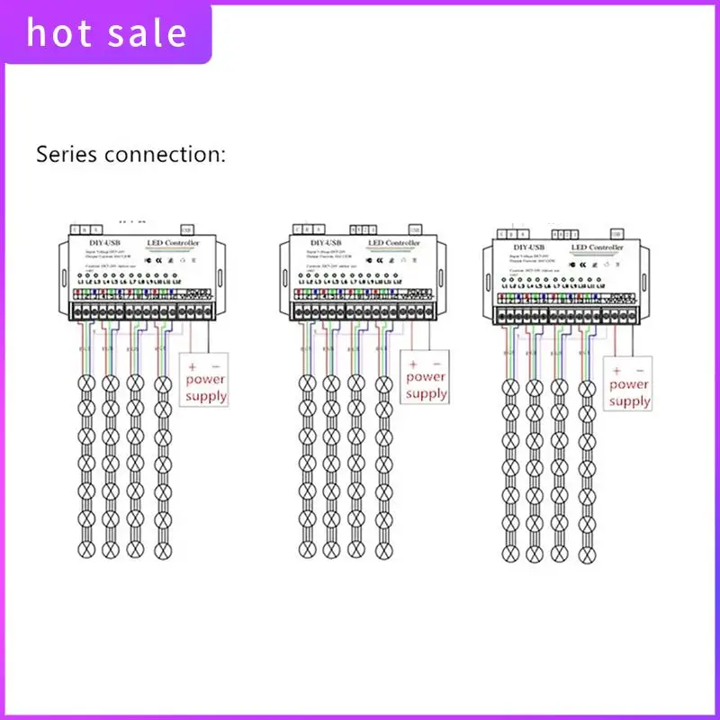 DIY Autonomous Programming Controller 12Way Programmable USB DIY LED RGB Controller For 3528 5050 Strip Module Easy Install