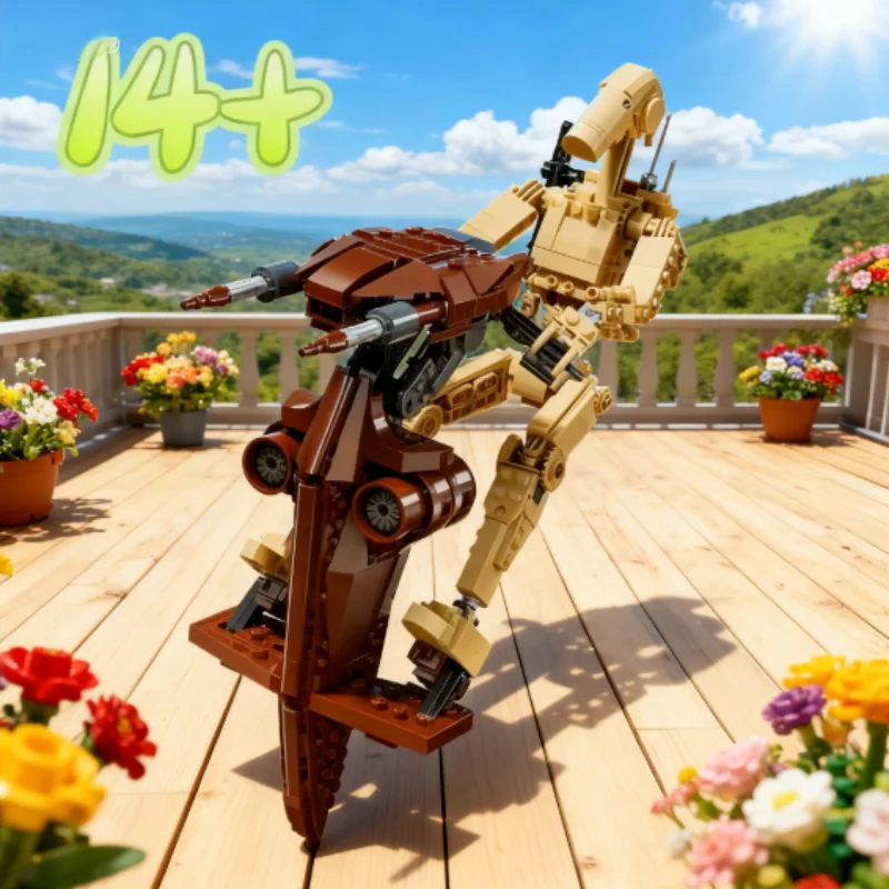 

Сборные игрушки В НАЛИЧИИ, подходят для боевой дроиды, строительные блоки, робот, модель инопланетянина, кирпичи для детей, креативный подарок на Рождество и день рождения