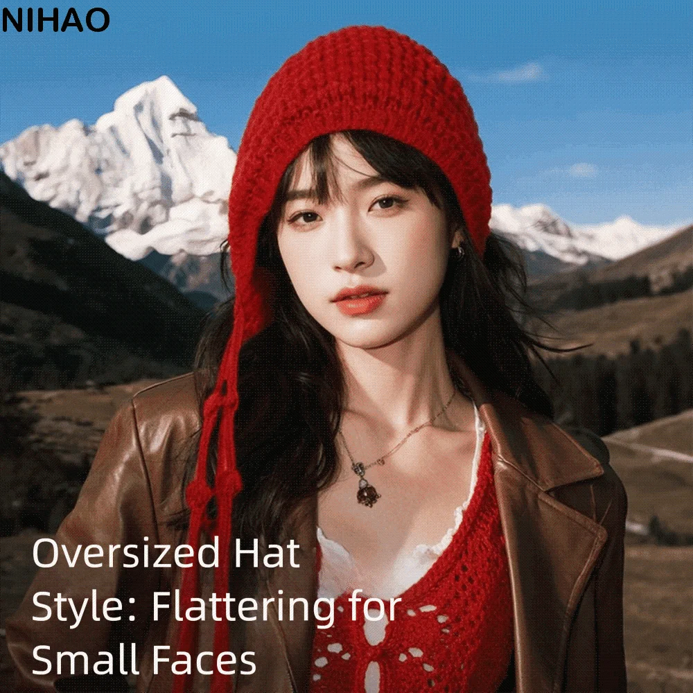 

Casual Tassels Crochet Knitted Hat Hollow Out Handmade Knit Cap Korean Bohemian Style Tassel Beanies Girls