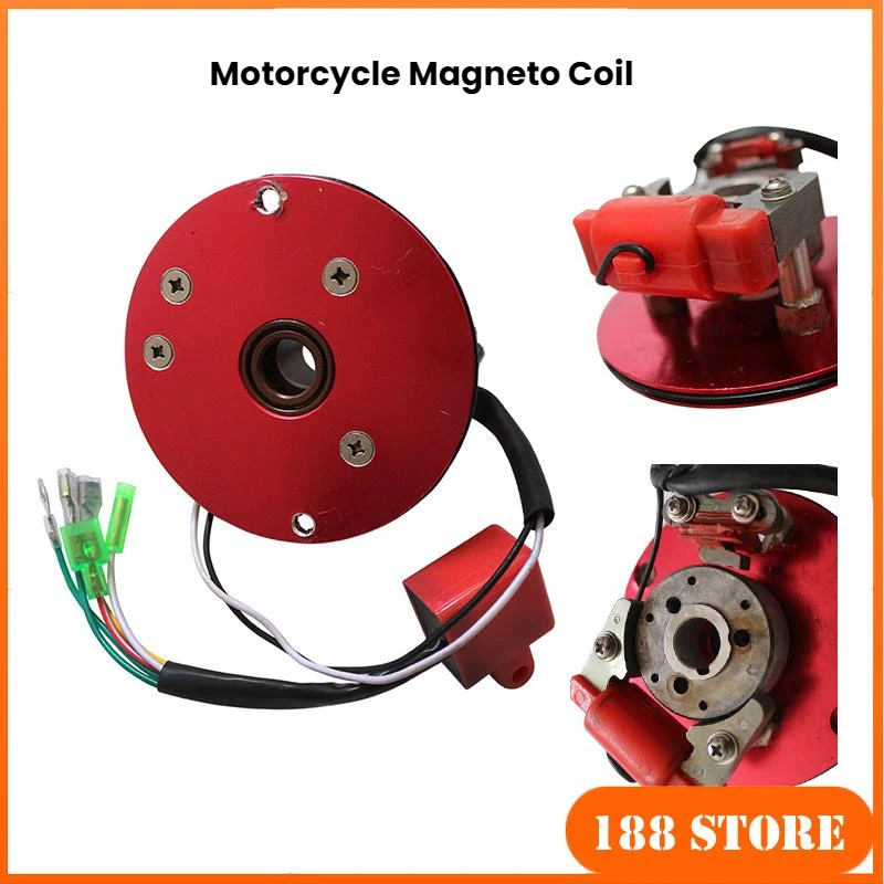 

Мотоциклетная магнитная катушка, внутренний ротор, статор в сборе, комплект для скутера 50/110/125/140/150CC, картинг, квадроцикл, квадроцикл, горизонтальный двигатель