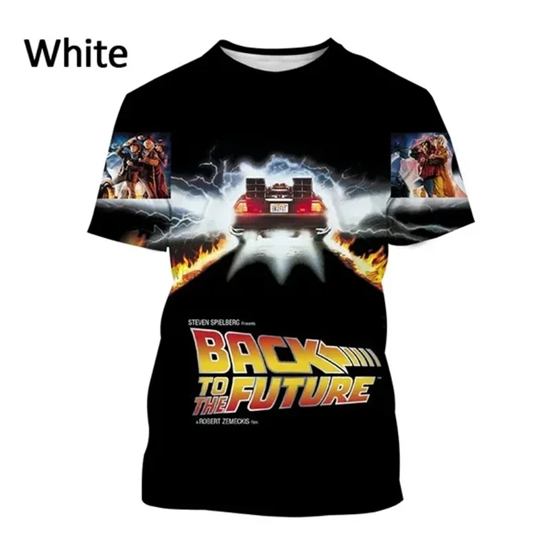 Movie Back To The Future 3D T-shirt Men\'s And Women\'s Harajuku Style Streetwear Printed Short-sleeved Cosplay Men\'s Clothing