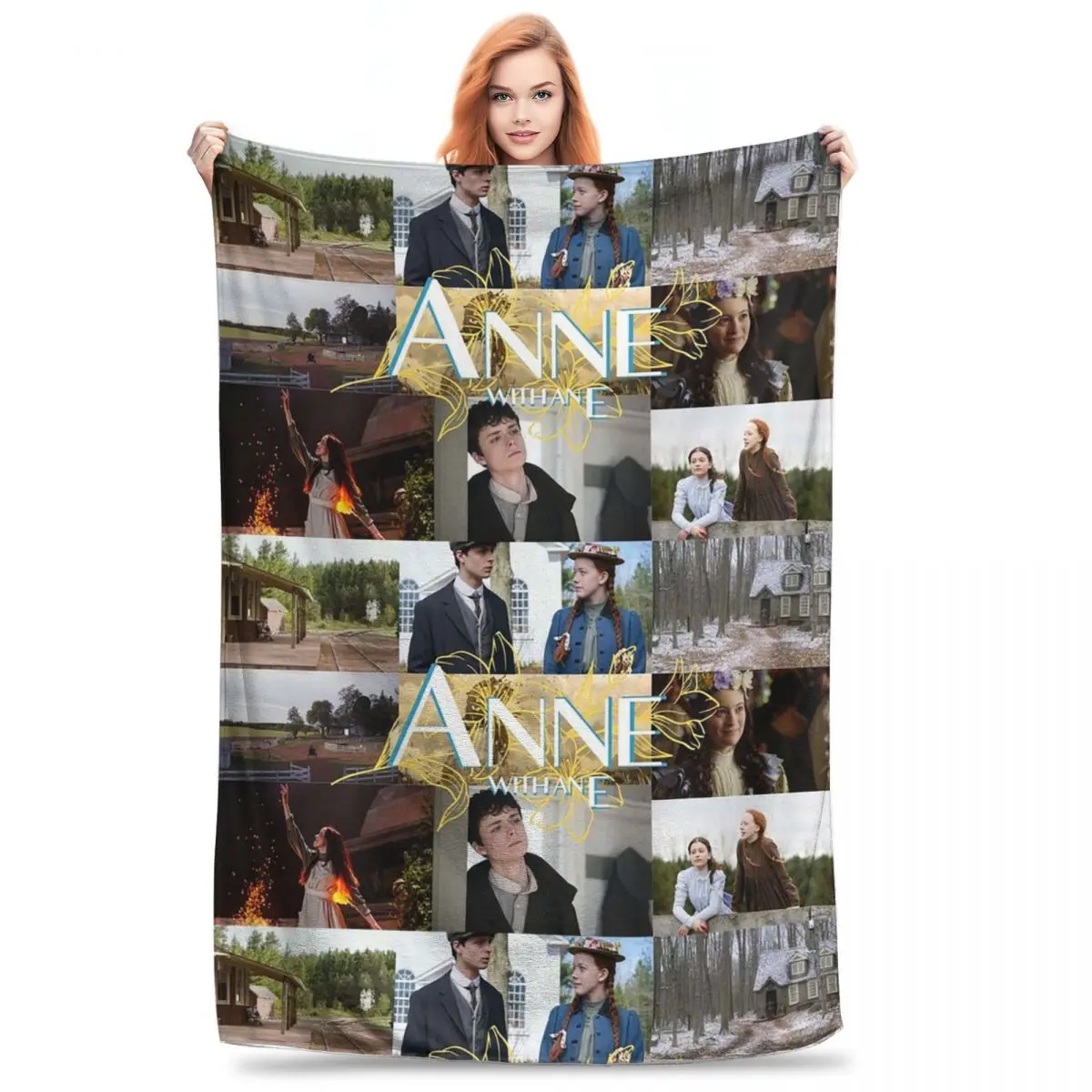 Anne With An E Collage Blankets Flannel Super Soft Throw Blankets Sofa Throw Blanket For Couch Bedding Office Throws Bedspread