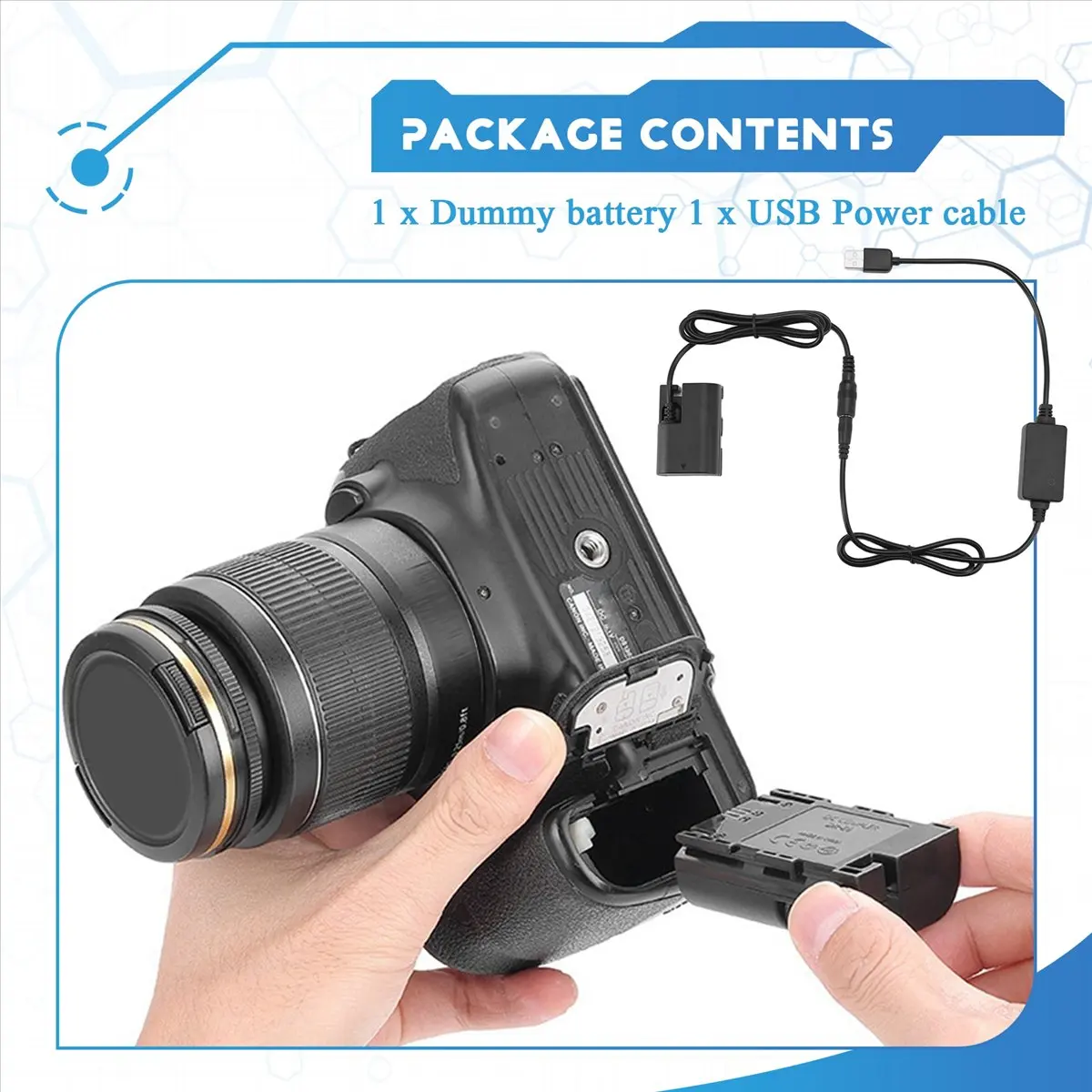 N05R -E6 -E6 LP E6 E6N Dummy Battery USB Power Adapter Kit for 5D Mark III II 6D 7D 60D 70D 80D 90D R R5 R6