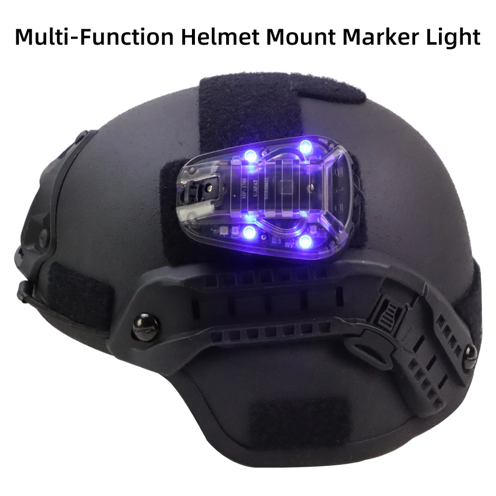 BOOIU Tactical Helmet Light Signal Light with LED IR/Strobe IFF Helmet Light Flashlight Survival Signal Light for Outdoor Sports