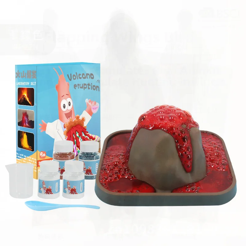 مونتيسوري 2-Color 2-Group الثوران البركاني لعبة المساعدة التعليمية الخشبية للتعليم المبكر التجارب العلمية للأطفال