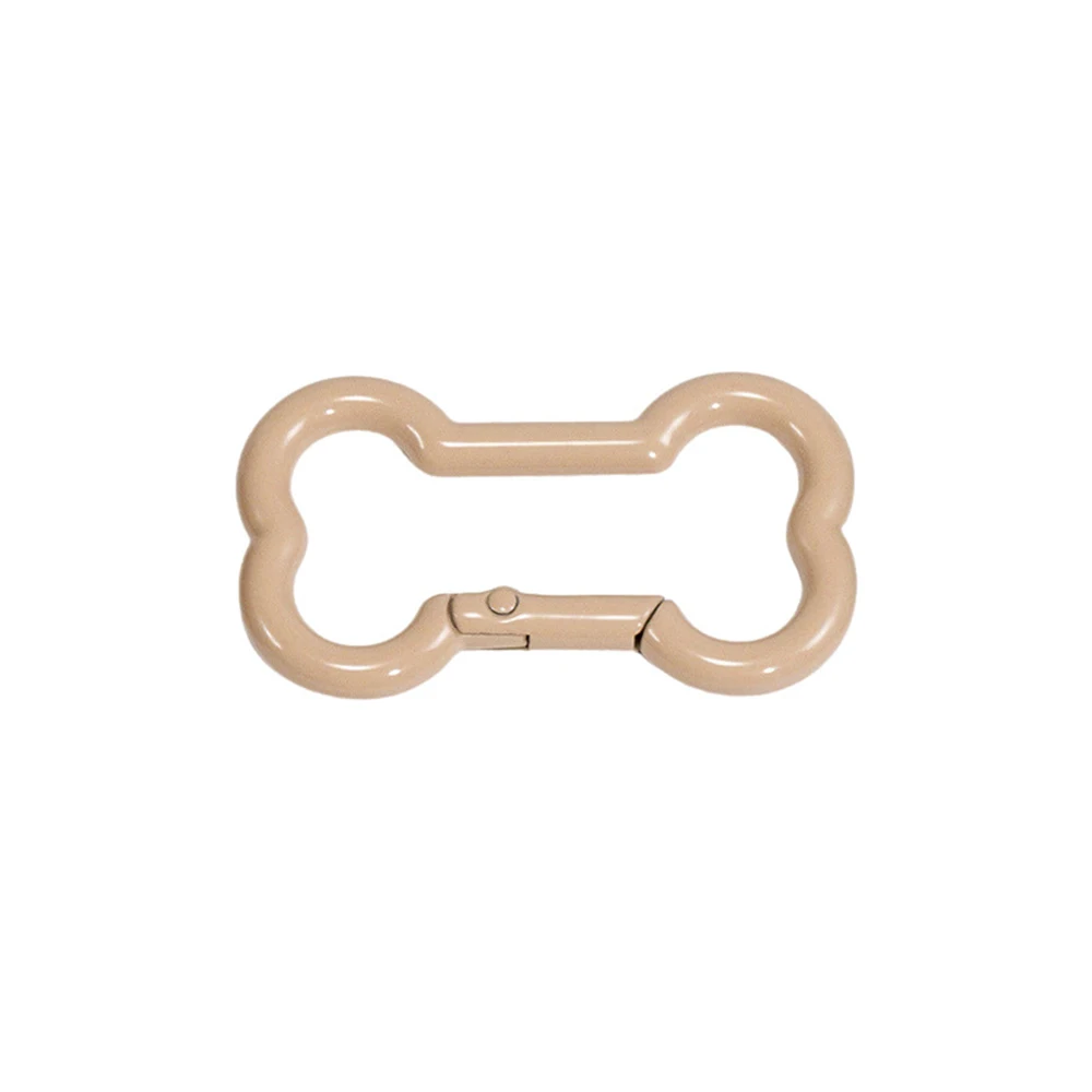 Painted Colored Spring Buckle Bone Shaped Metal Keychain Hook