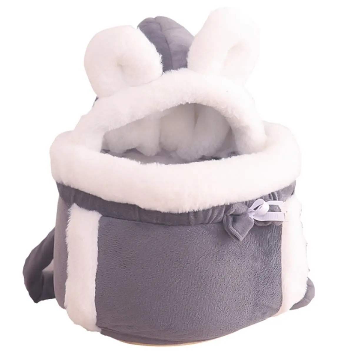 2026 NEW Cat Backpack Front Carrier for Small Dogs and Cats with Comfortable Cushioning and Warm Side Pockets Grey