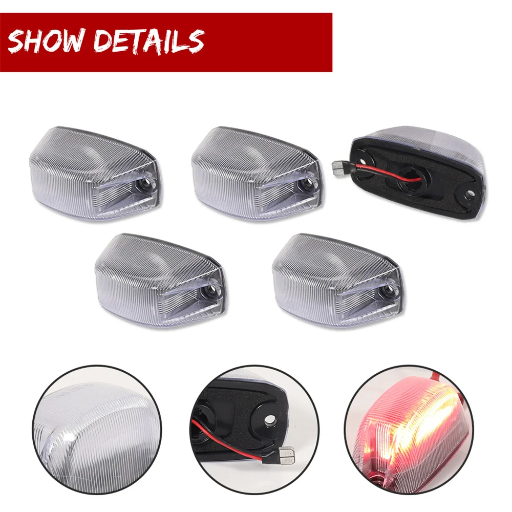 Rear Cab Roof Top Clearance Marker Lights For Dodge RAM Promaster 1500 2500 3500 2014-2023 Running Lights Warning Lights Red LED