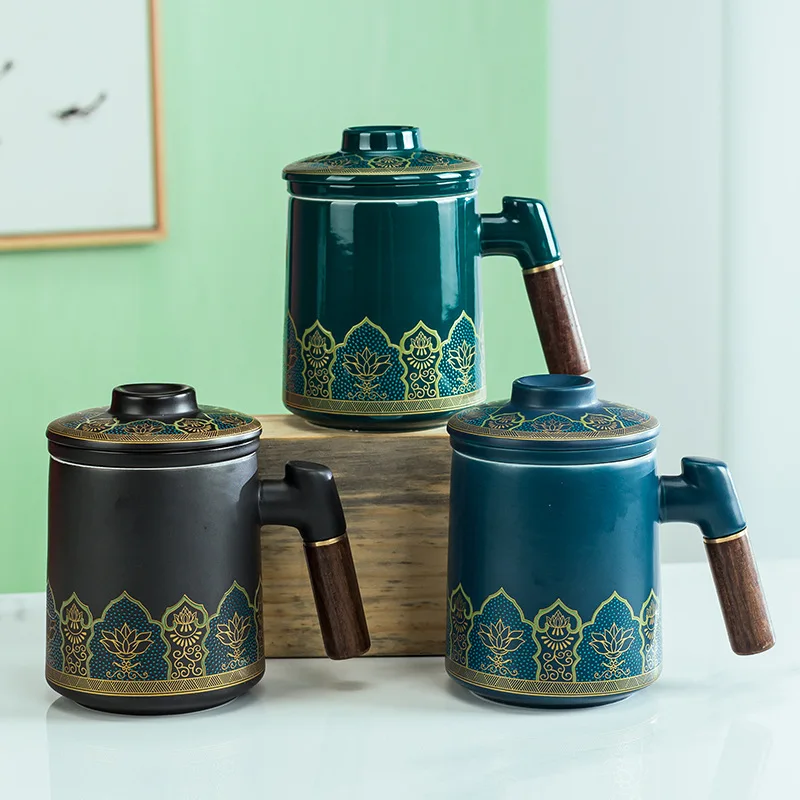 

Chinese style exquisite creative personalized ceramic tea cup set, household portable set GN658TR