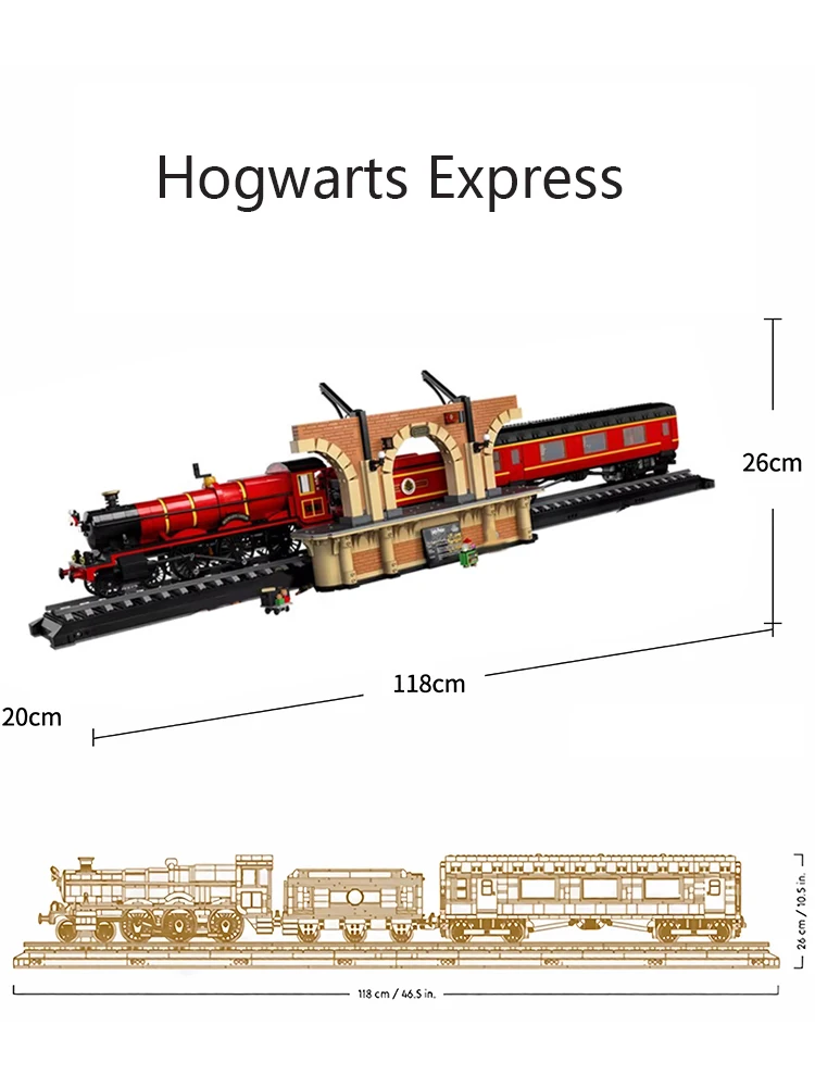 Chinese bouwstenen 5600 stuks rode express trein grote treinstation montage puzzel bouwstenen speelgoed model jongen cadeau