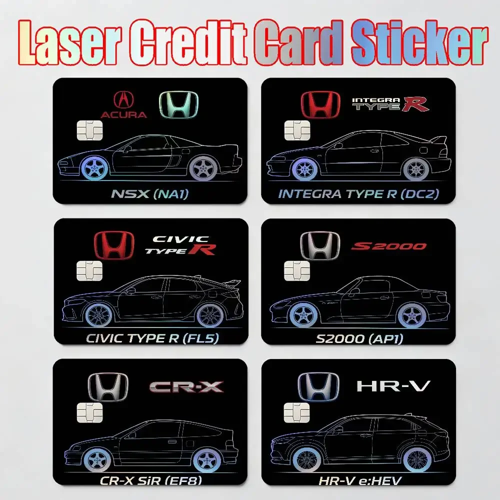Für Honda Auto/Motorrad Laser-reflektierender Karten-Skin-Aufkleber für Debit-/Kreditkarten