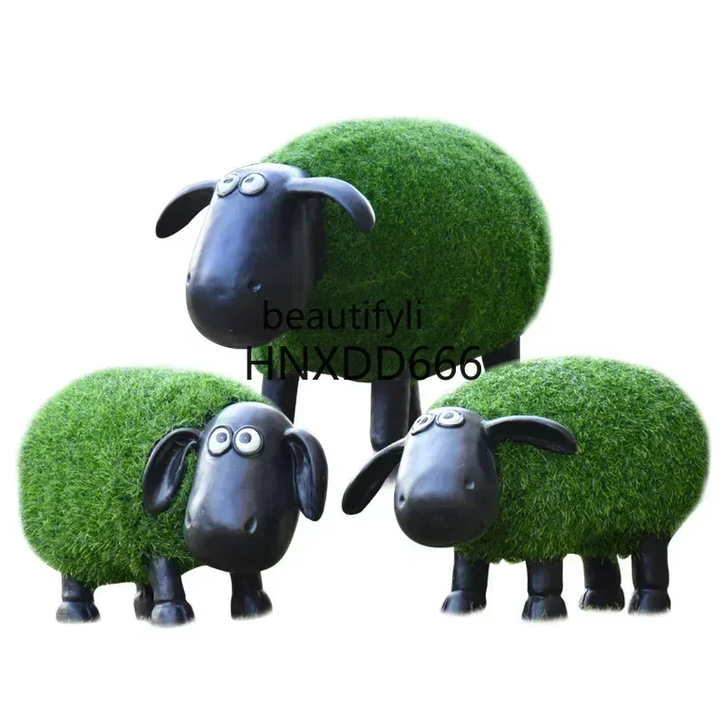 Outdoor Garden Landscape Park Community Simulation Animal Sheep Decoration Garden Courtyard Decoration Cartoon