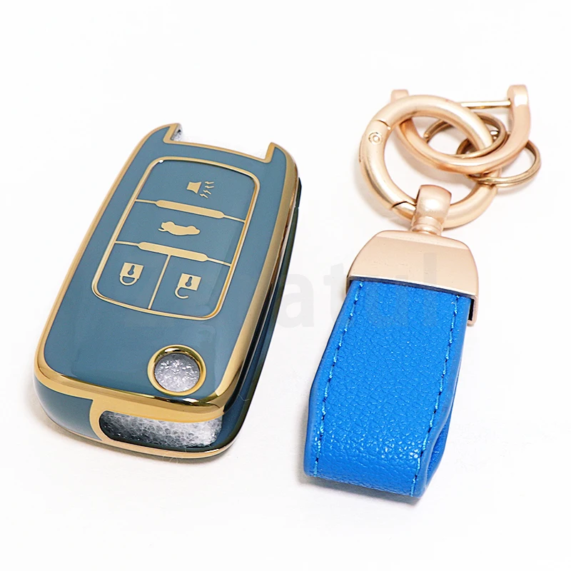 Funda Protectora de TPU para Llave de Auto con 4 Botones, Carcasa para Chevrolet Buick Cruze Aveo Trax Opel Astra Corsa Meriva Zafira Antara J