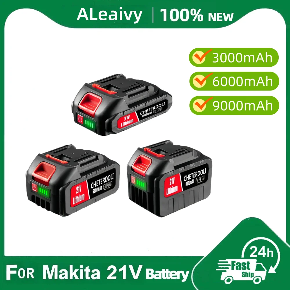 

21V 9.0Ah Smart Battery for Makita: 5S3P Li-ion Pack, 2H Fast Charge, Overheat Protection – Fits Power Tools, Drills