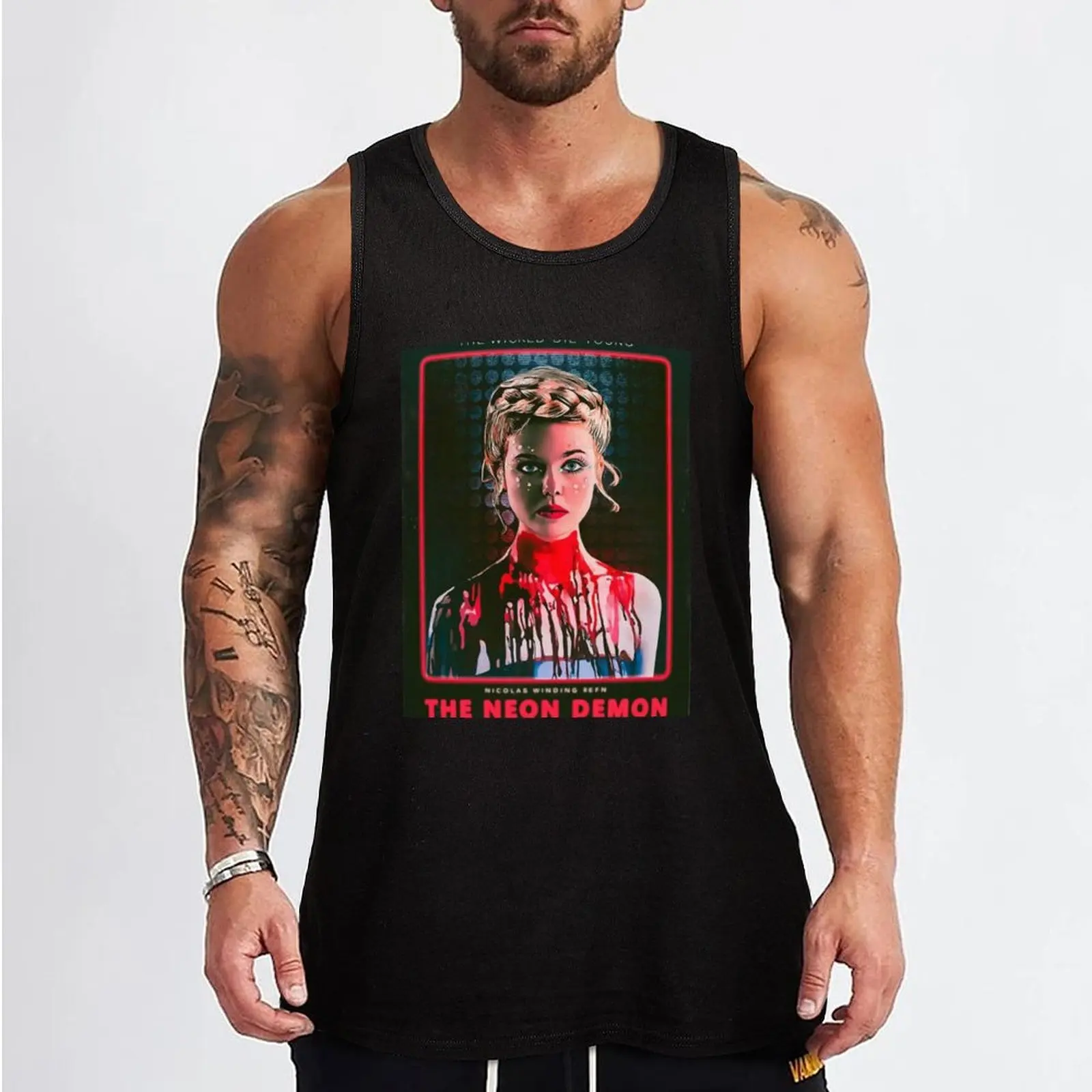 Red Woman The Neon Demon Tank Top Body man summer clothes for men Men's vest