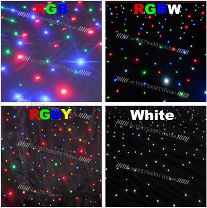 

Cloth Shine Wedding Decoratio Led Background Backdrop Light for Stage Club KTV 8pcs of 1.5m X 0.75m RGBW Curtains Starry