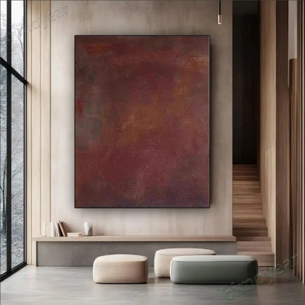 

100% hand drawn in red abstract oil painting original wall painting home living room decoration paint interior aesthetics