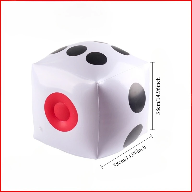 

PVC Inflatable Dice Toys - Giant Soft Inflatable Dice Fun Party Props for Kids and Adults Suitable for Home Classroom Outdoor