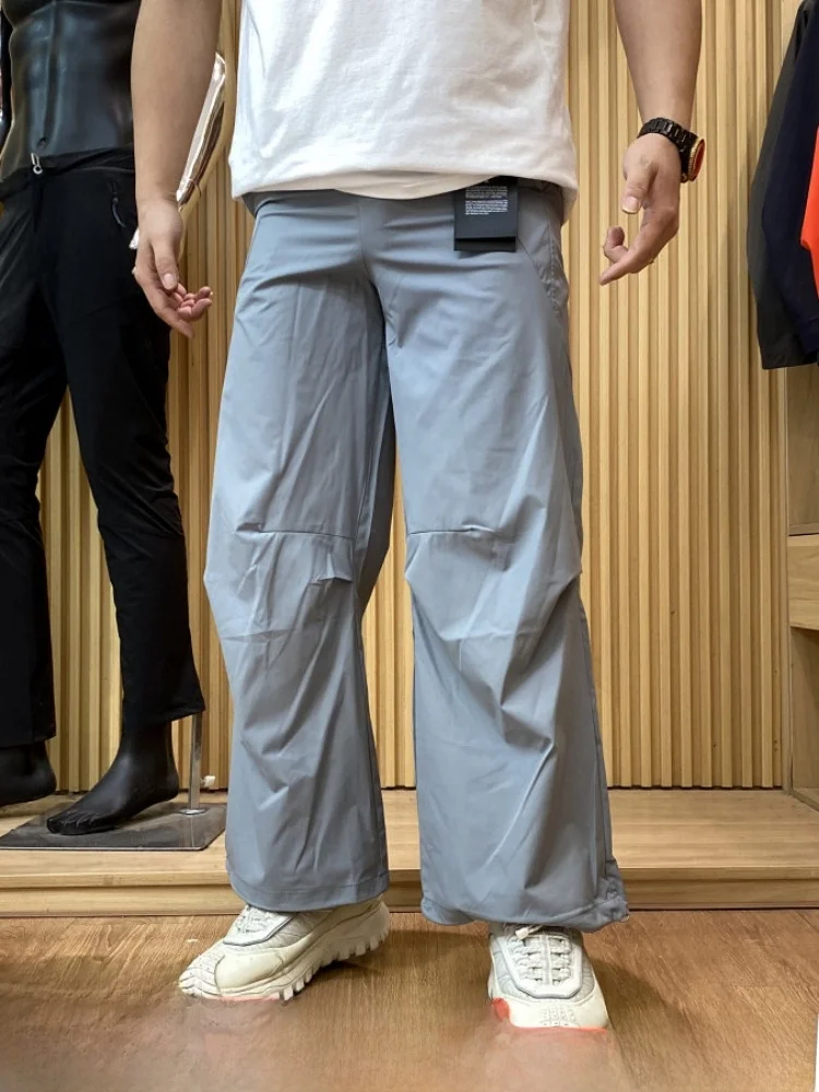 Outdoor Workwear Pants Men's Lightweight Breathable Spring Summer Casual Trousers Multi-Pocket Waterproof Polyester Fiber