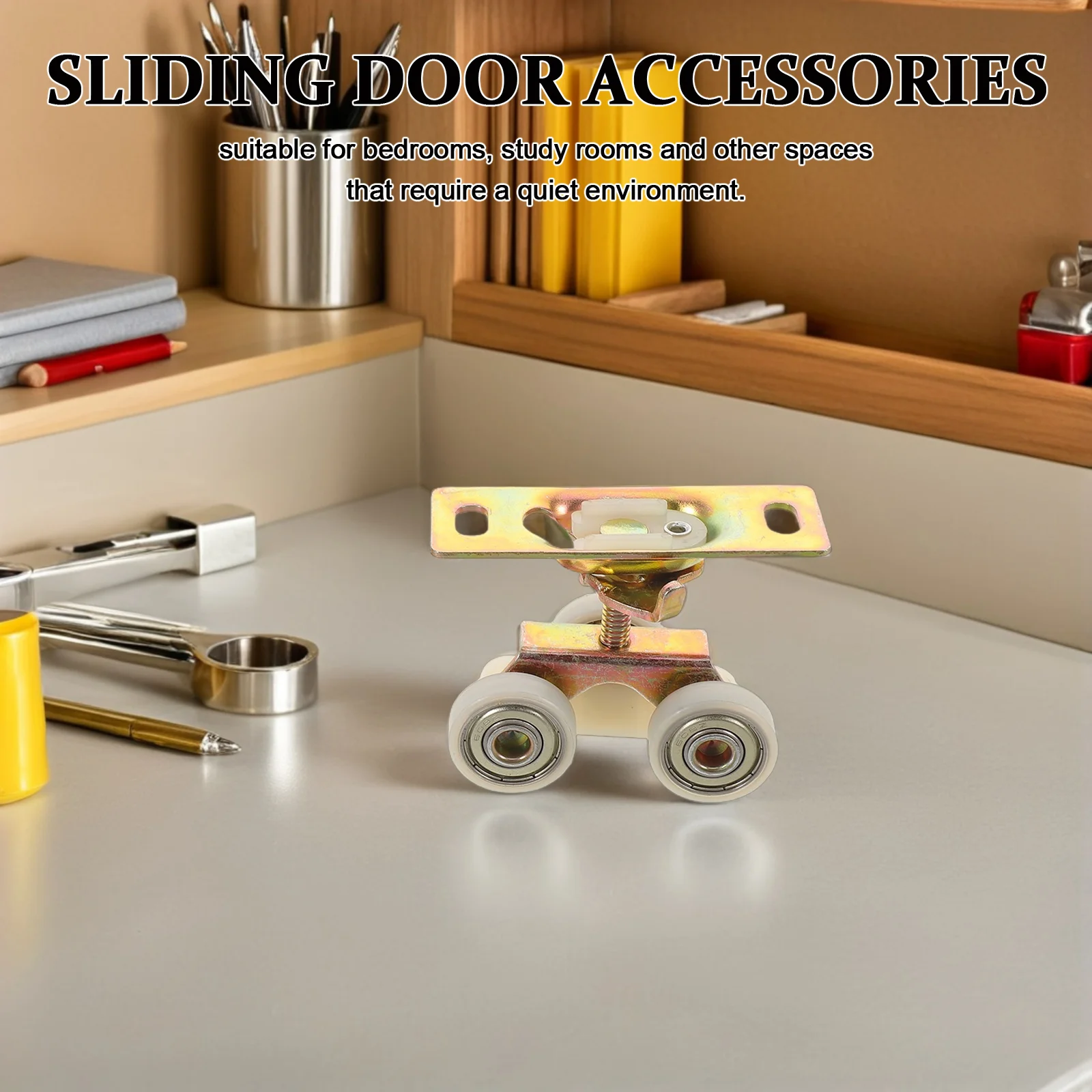 

2pcs Sliding Door System Heavy Duty Roller Guide For Wardrobe Closet Cabinet Doors Ball Bearing Pulley Replacement Hardware