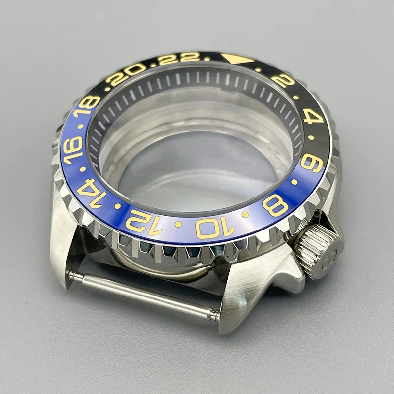 42mm SKX007 Case NH35 Case With Ceramic Watch Insert Ring Dome Double Sapphire Glass For NH36 7S26 4R Movement Watch Accessories
