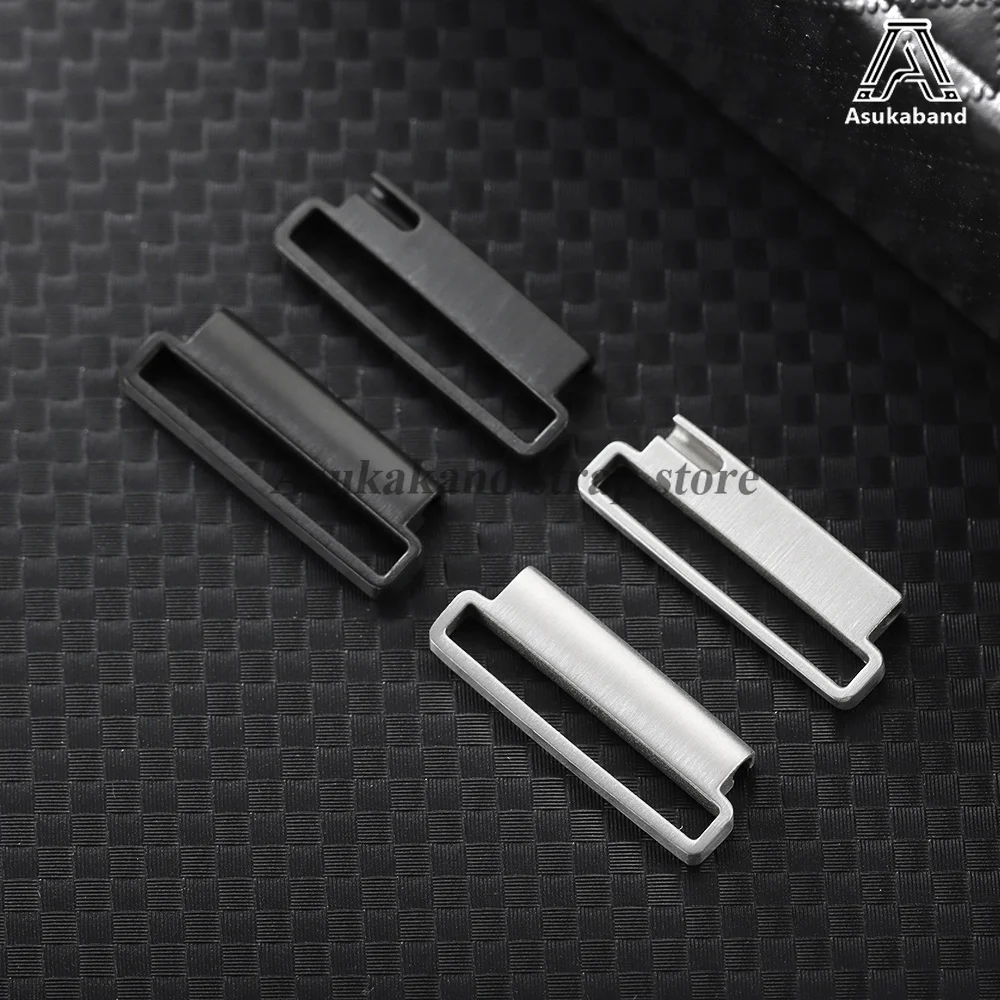 2pcs Quick Release Stainless Steel Watch Connector 20mm to 22mm 22mm to 24mm Milanese Nylon Watch Strap Metal Adapter Accessory