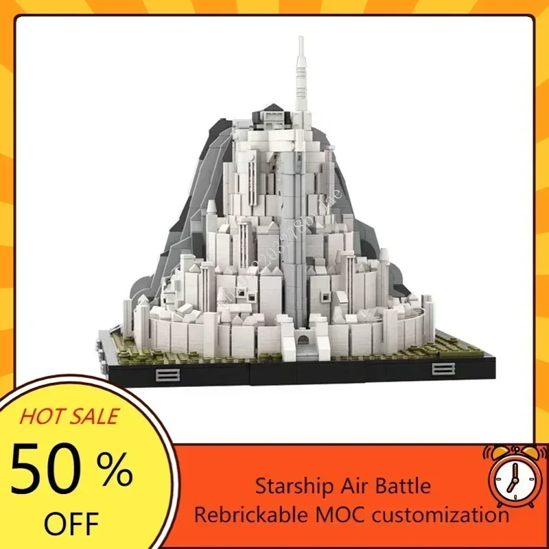 1929PCS MOC The Rings Movie White City Architecture Collection Building Block Technology Bricks DIY Assembly Display Toys Gifts