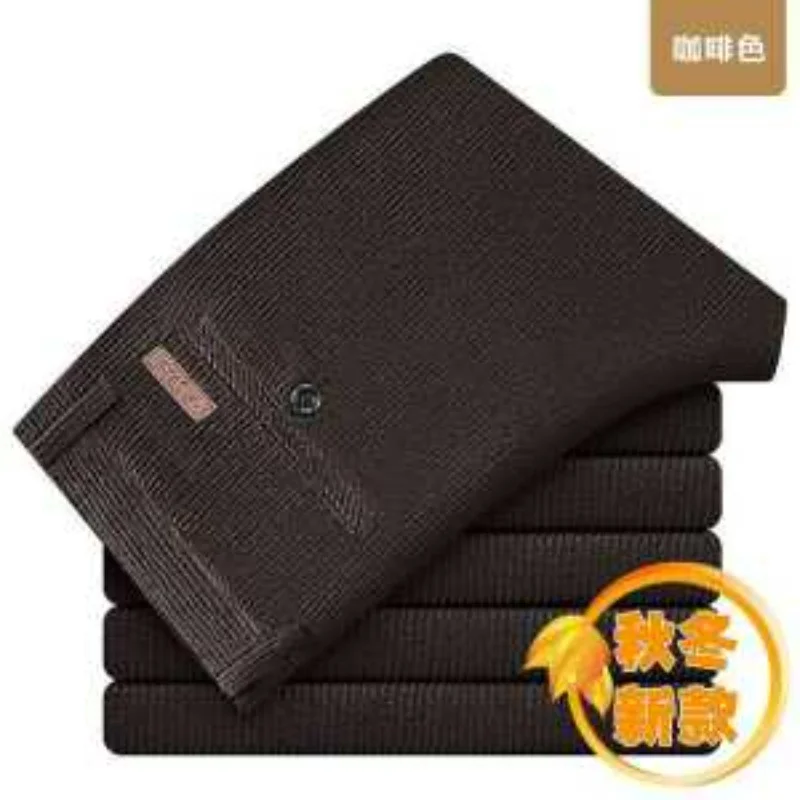 جديد الخشنة المخملية البوليستر القطن سروال قصير الرجال الخريف والشتاء سميكة المخملية فضفاضة عادية كل مباراة السراويل الساق المستقيمة