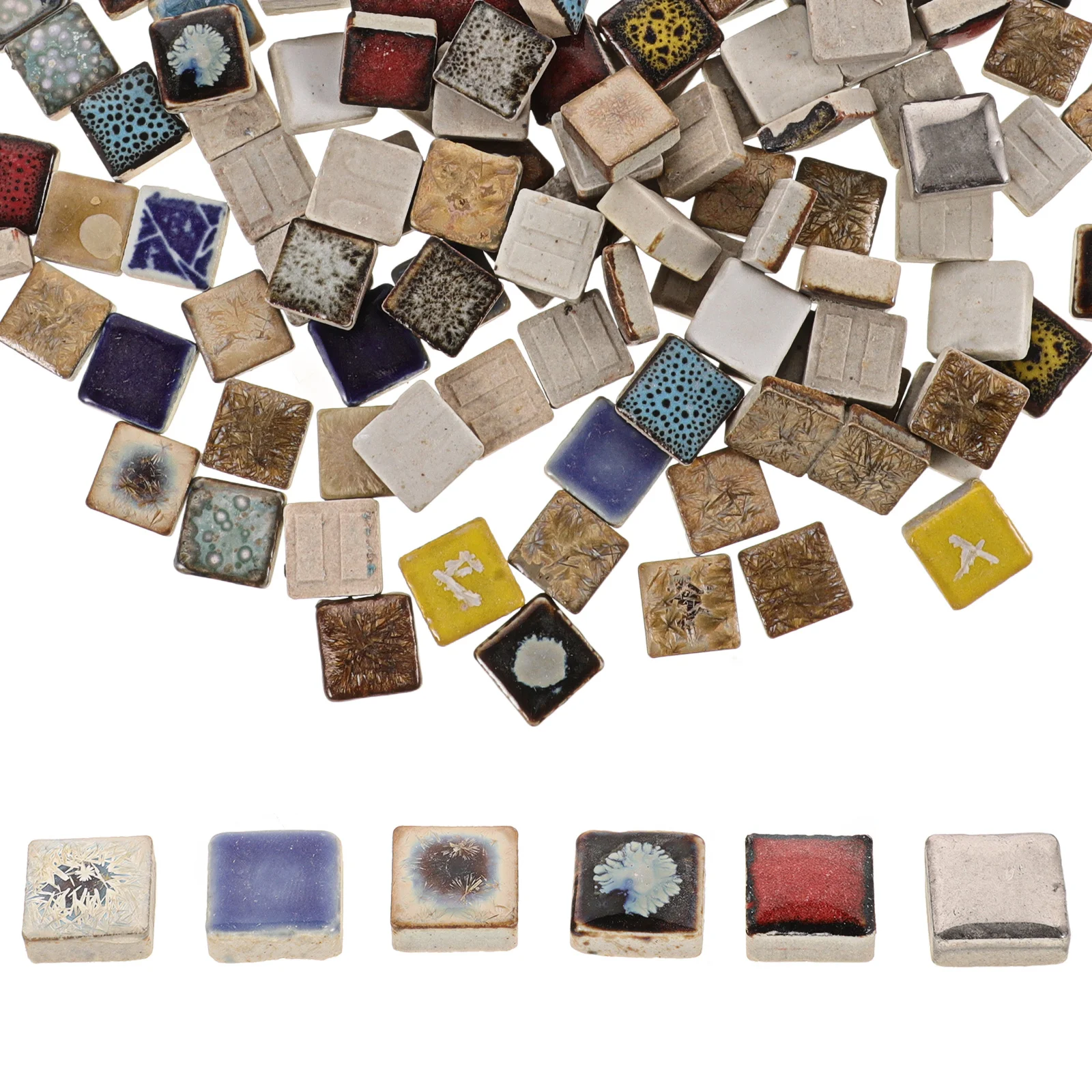 

1Set Ceramic Mosaic Tiles DIY Assortment Kits Unique Eye Catching Designs for Home Decor Wall Floor Bathroom Kitchen