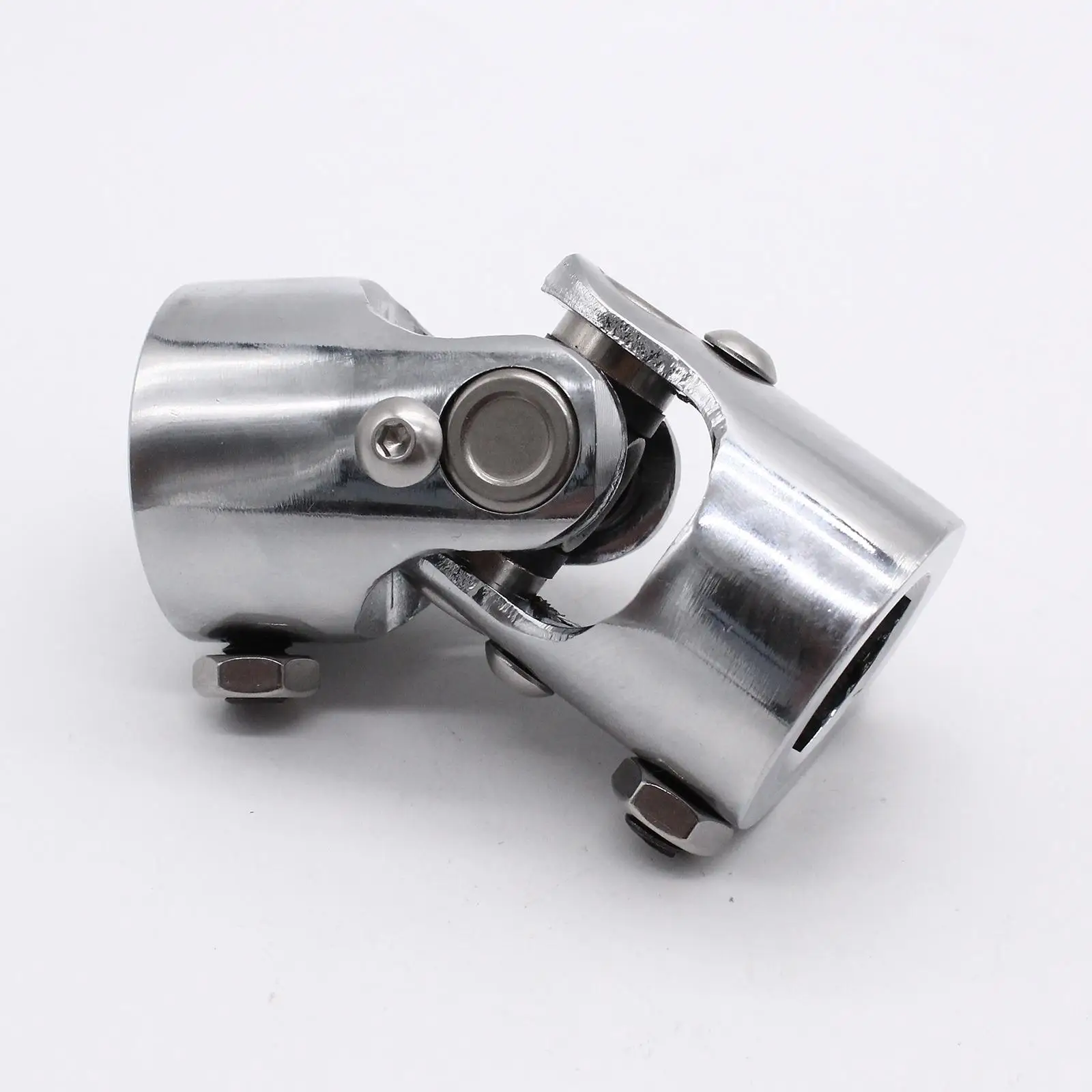 

1" DD x 1" DD Double Steering Shaft Coupler Universal Accessory Simple Installation Replace Parts Alloy Steel Replacement