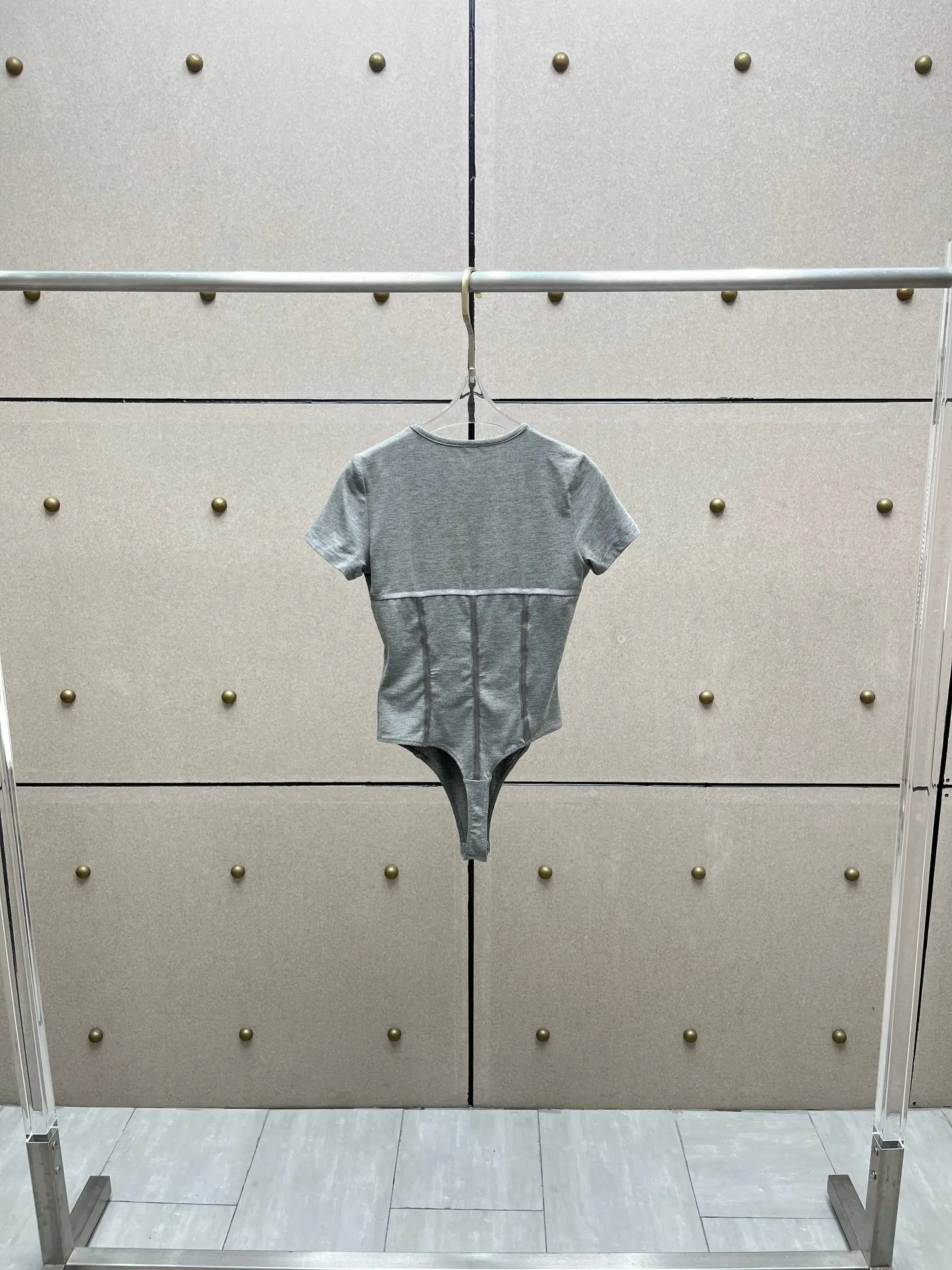 2025 Women's Clothing Web panel short-sleeved bodysuit 1015