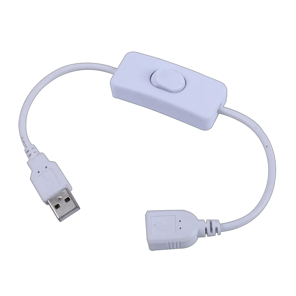 Kabel USB 28Cm dengan Tombol Nyala/Mati Kabel Ekstensi Toggle untuk Lampu USB Kipas USB Saluran Catu Daya Awet Diskon Besar Adaptor