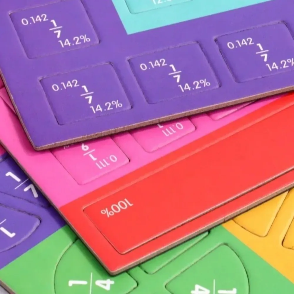 Interesting Magnetic Fraction Puzzles with Fun Arithmetic Teaching Children's Fraction Learning Board