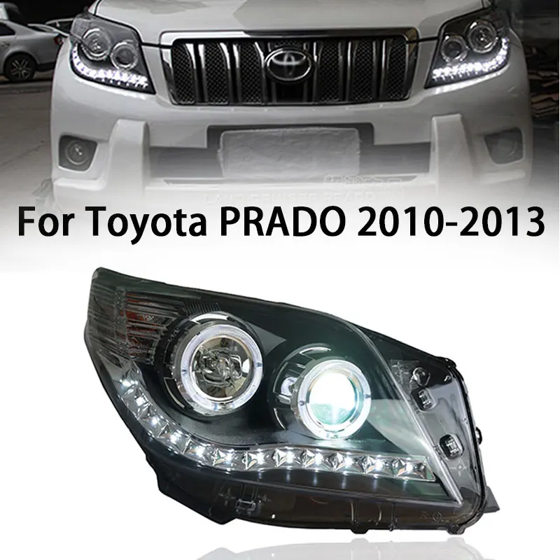 

Автомобильные фары для Toyota Prado светодиодный, проектор фар 2010-2013 Land Cruiser, передний сигнал Drl, автомобильные аксессуары