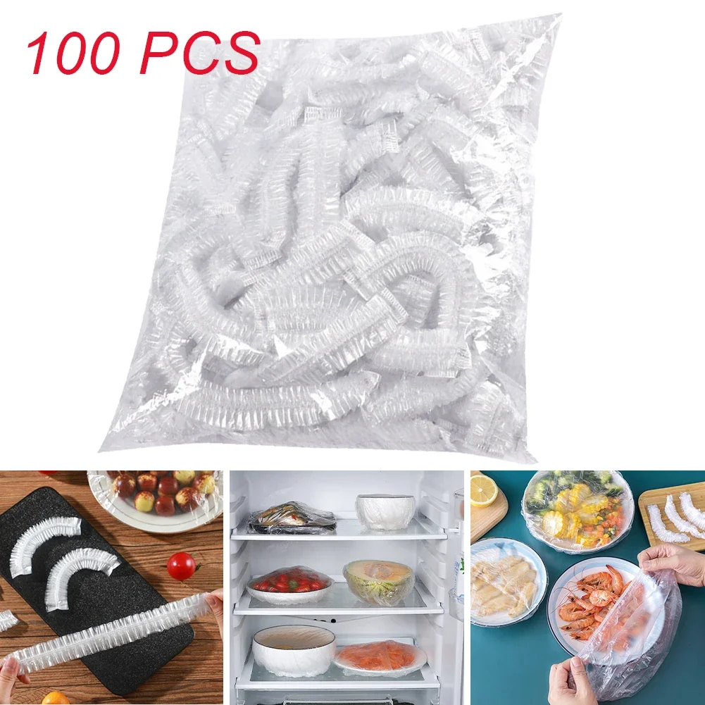 

100pcs Reusable Disposable Food Wraps Self-Sealing Food Plastic Wraps Keep Food Fruit Fresh Clings Film for Kitchen Fridge