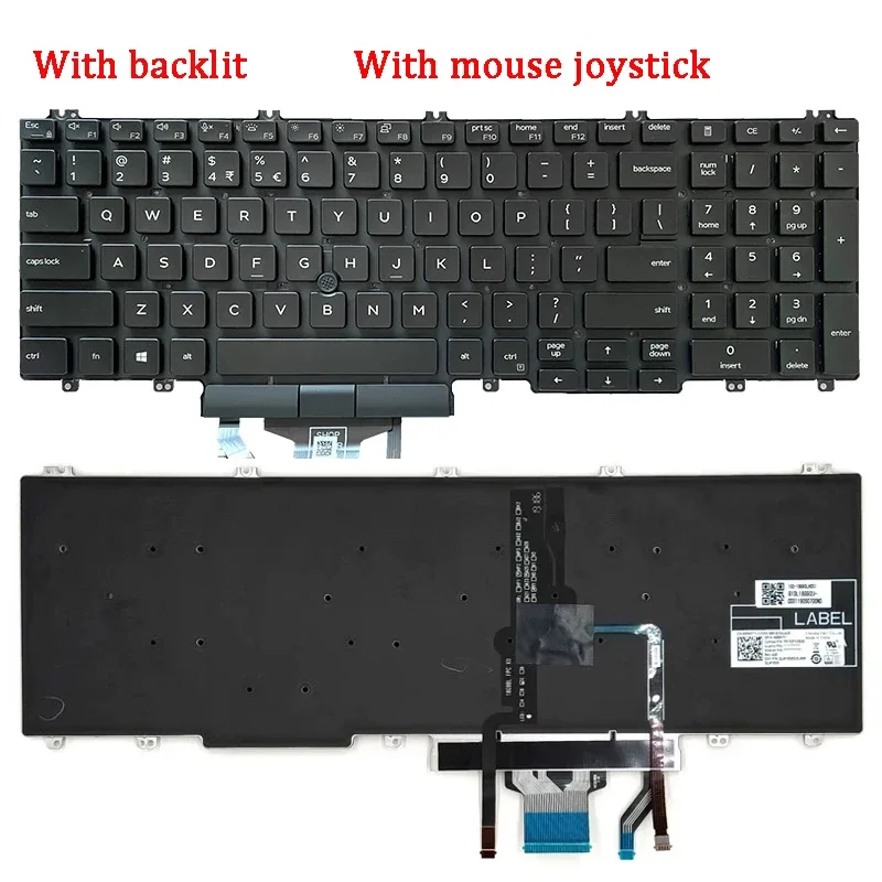 New Genuine Laptop Keyboard Compatible for DELL Latitude 5500 5501 5510 5511 P80F