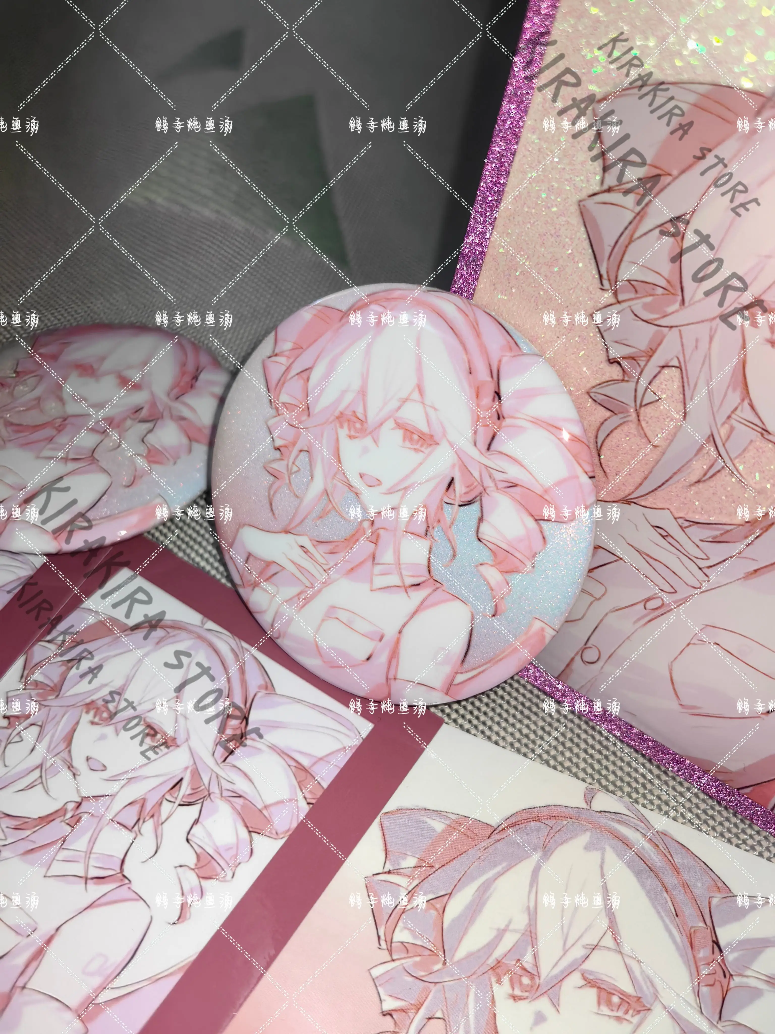 

Kasane Teto Tinplate Badge High Quality Hanging Drop Pendant Adorable Kawaii Brooch Cosplay Emblem Breastpin Adorn Ornaments