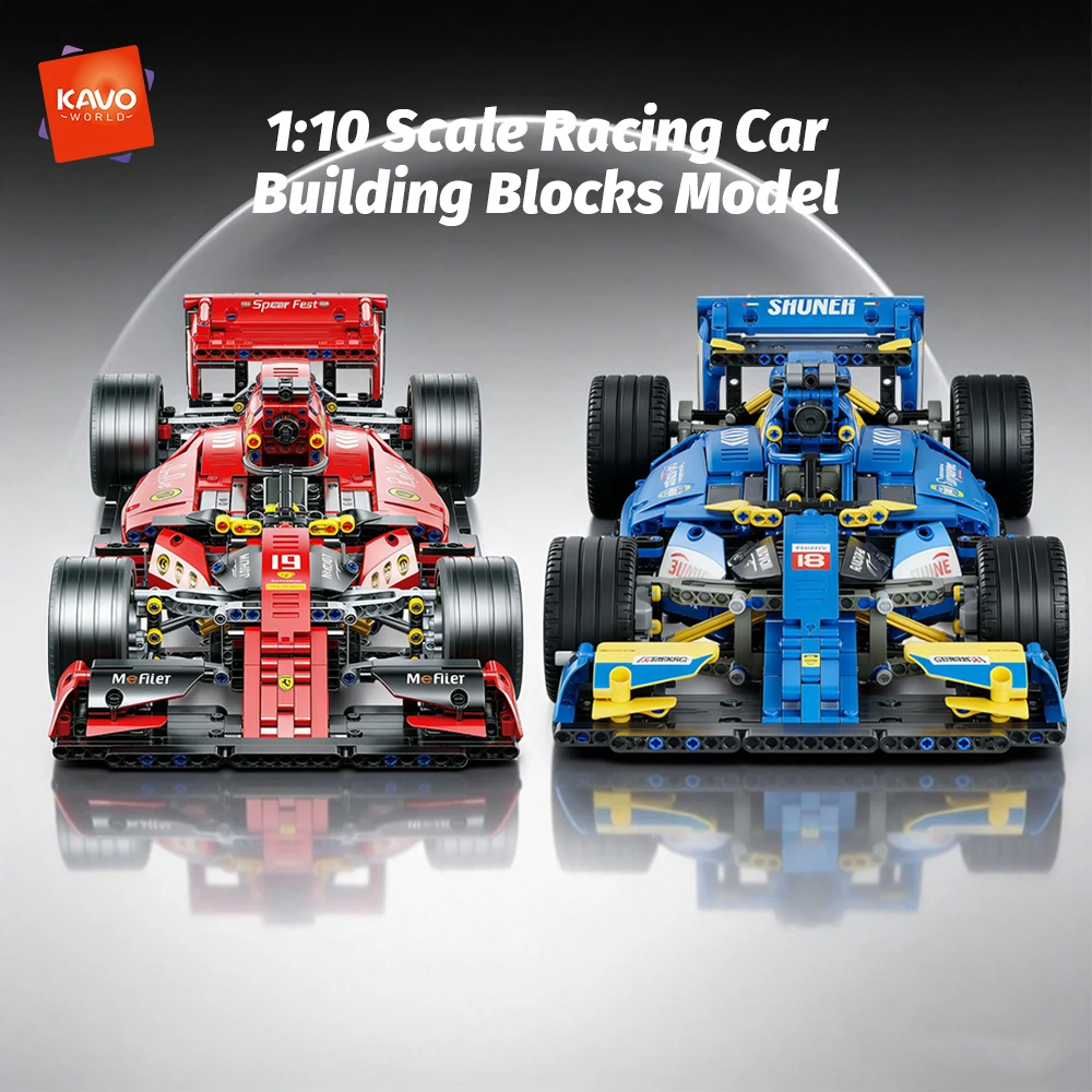 

Конструктор KAVOWORLD Formula Sport: Гоночный автомобиль 1:10, набор для сборки, модель городского транспорта для хобби и подарков