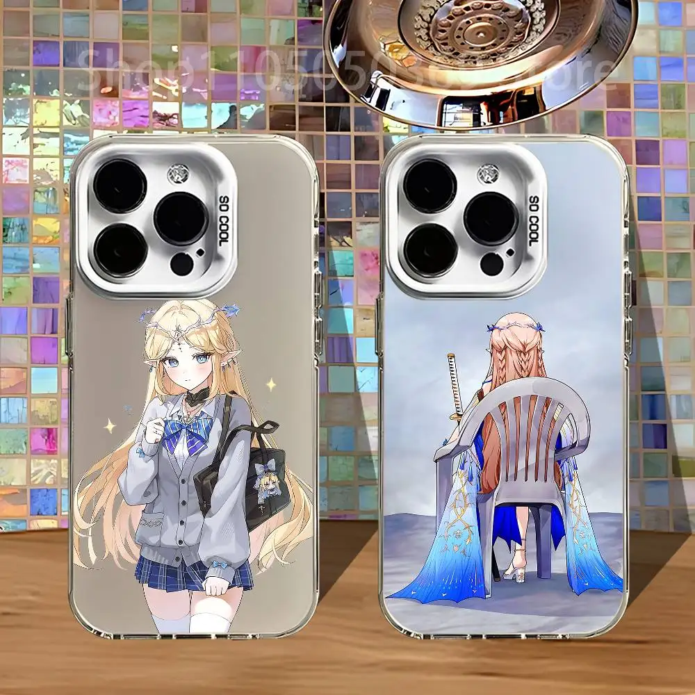 

Wuwa Cartethyia Girl White Matte Finish,Fingerprint Proof Phone Case For iPhone 17,16,15,14,13,12,X,8,Pro,Max,Plus,SE4,Air,Mini