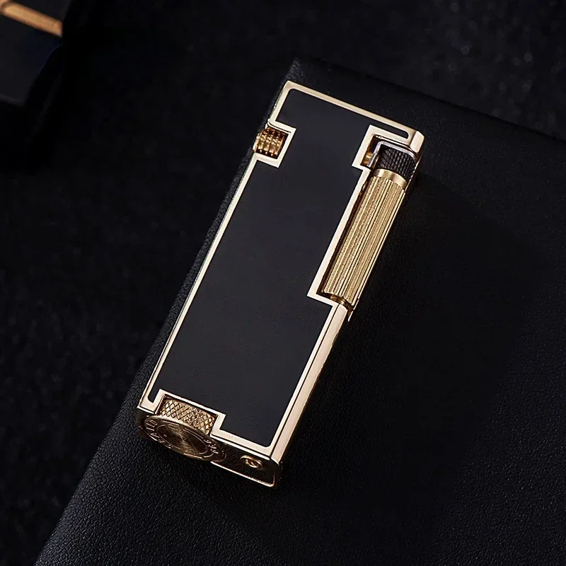 Zorro Genuine New Design Creative Metal Windproof Lighter Press Ejection Side Slip Ignition Brass Kerosene Lighter Men\'s Gift