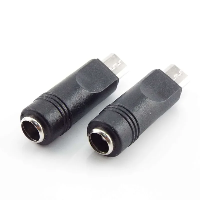 DC Power Adapter Converter Micro USB Male to 5.5x2.1mm Female Jack Connector for Laptop Notebook Computer PC B1