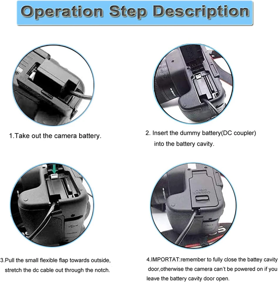 DSTE ACK-E18 Kit Alimentation LP-E17 DR-E17 Pour Canon EOS Rebel T7i T8i SL2 RP R10