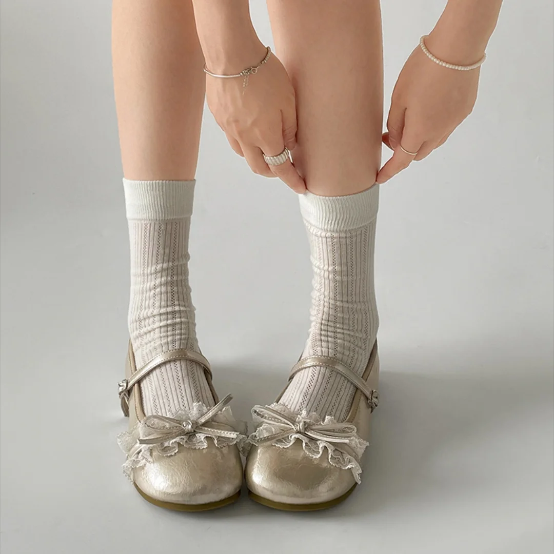 Laag uitgesneden flats dames Franse balletschoenen 2025, zomer nieuwe loafers zachte zolen ronde neus Mary Jane vakantiecadeau dating rok-match