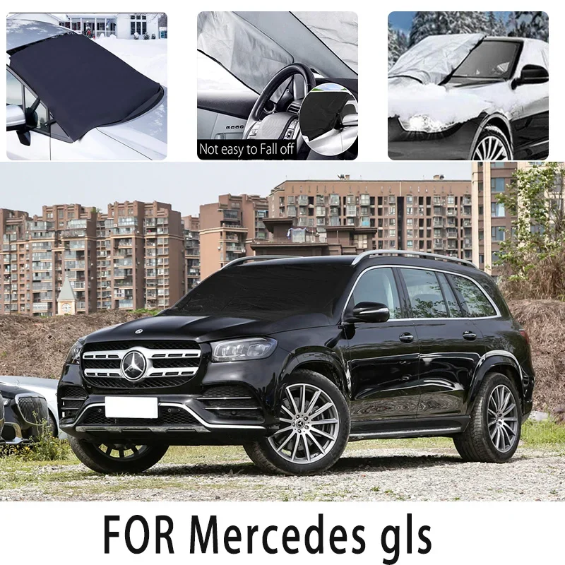 

Carsnow cover front coverfor Mercedes gls snowprotection heat insulation shade Sunscreen wind Frost prevention car accessories